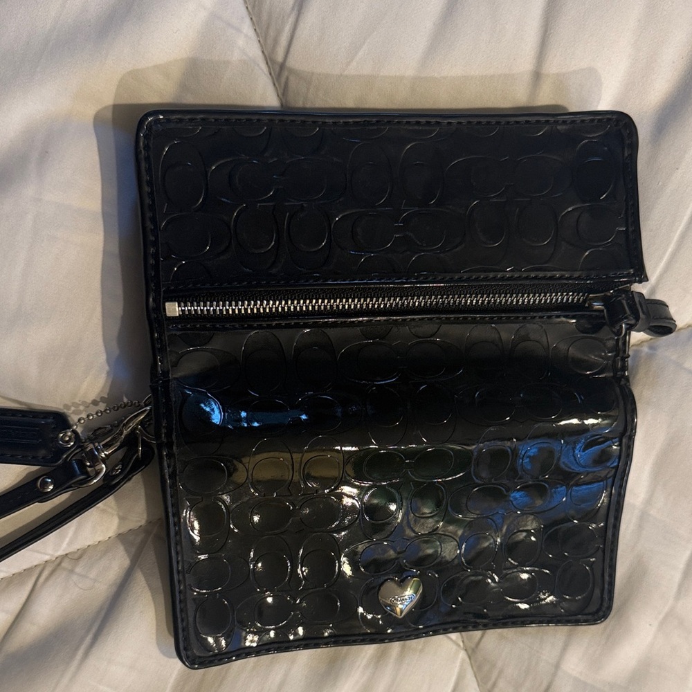 Coach Black Leather Wristlet - Picture 6 of 6